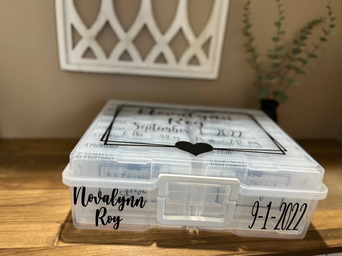 Personalized Photo Storage Bin